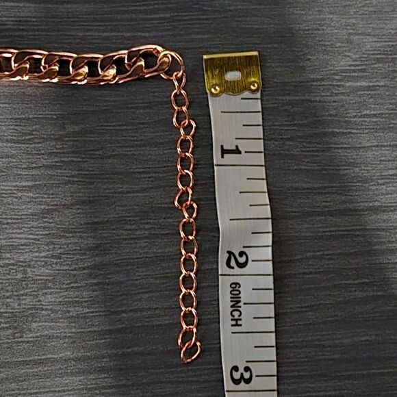 "5/$25" Copper/Goldtone Metallic Bold Cable Link Adjustable Necklace - Picture 7 of 7